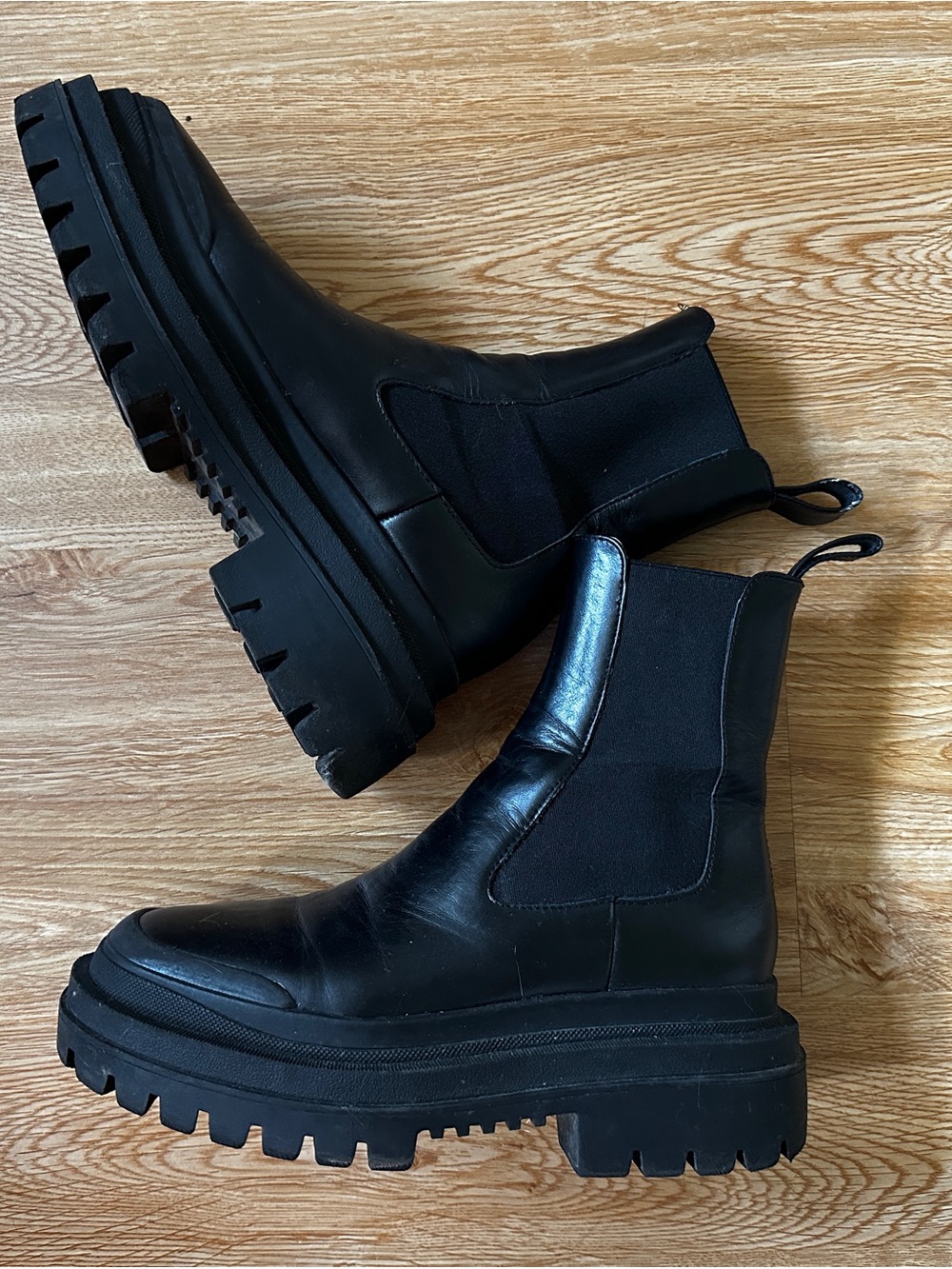 Zara Platform Chelsea Boots